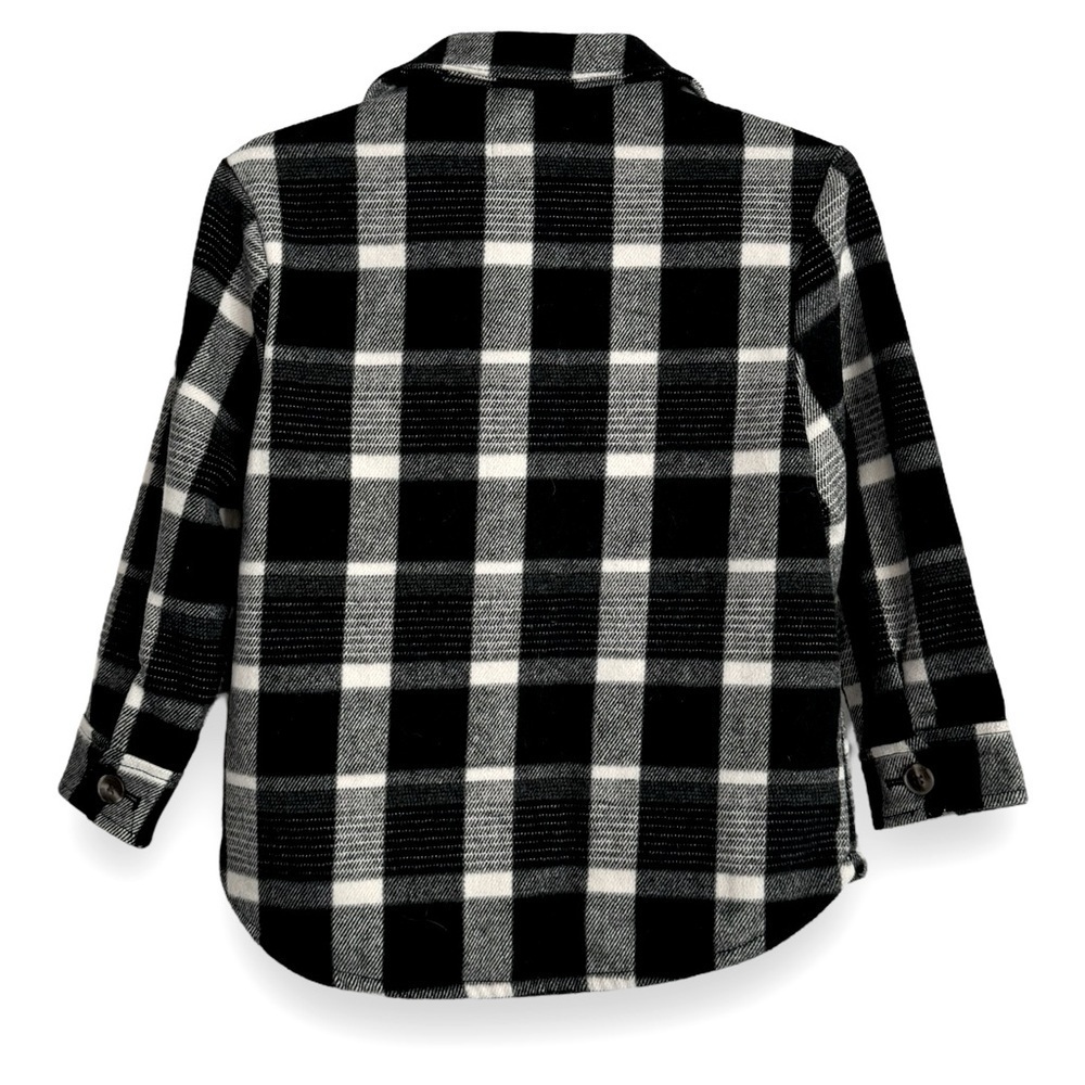 Old Navy Girls Size M (8) Oversized Black/White Plaid Tunic Shacket - Picture 3 of 5